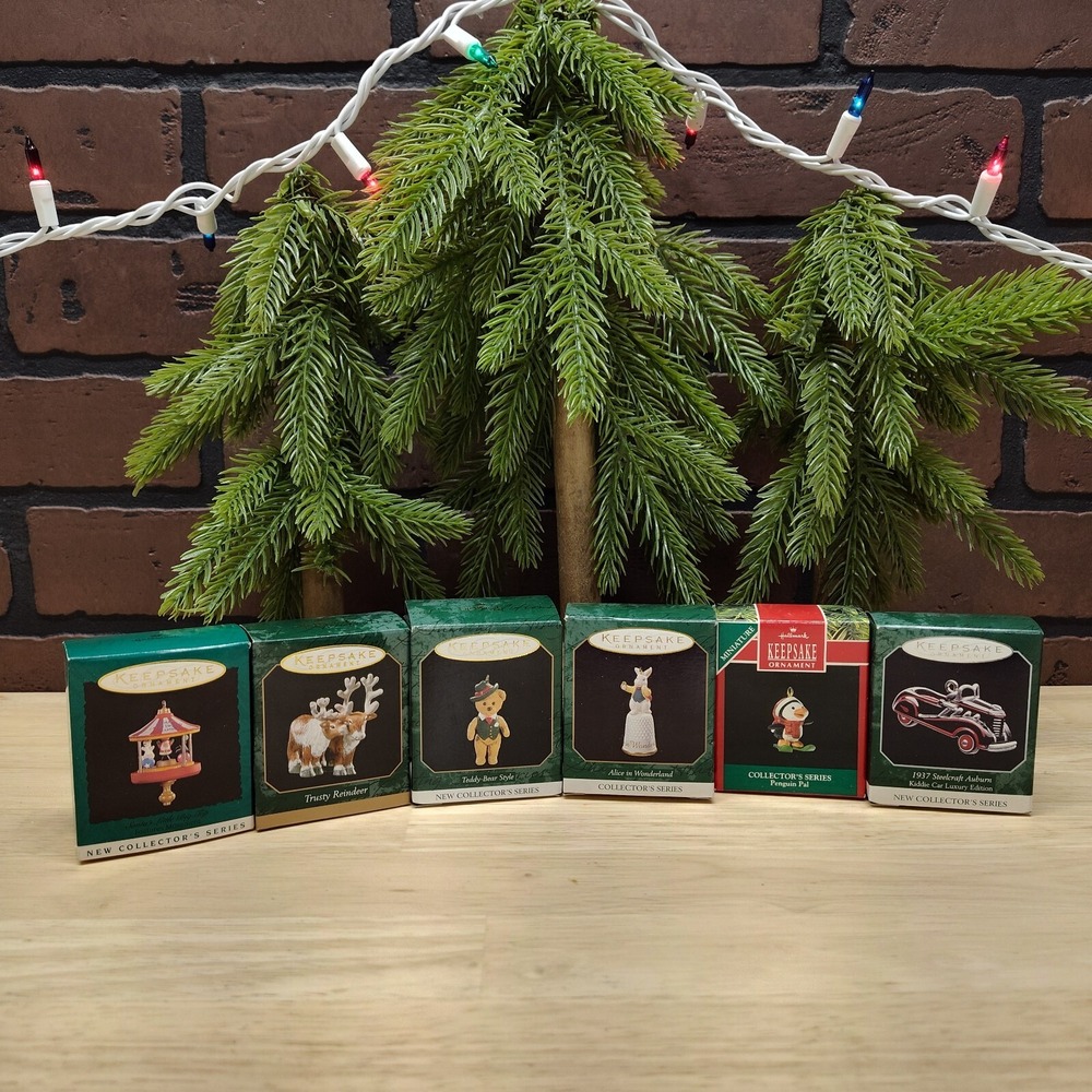 6 Hallmark Miniature Ornaments Lot